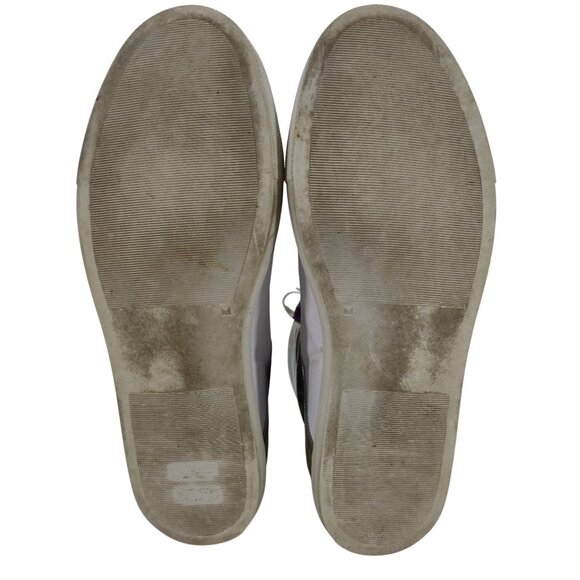 Alessandro Dell'Acqua Mens 9.5 White Tan Purple Patent Leather Fashion Sneakers - Picture 7 of 12